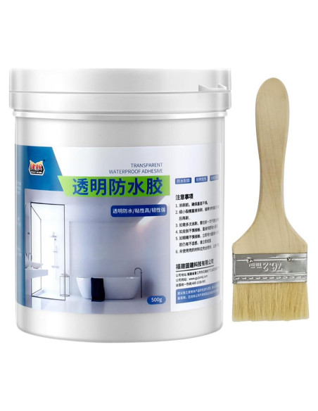 Adhesivo Transparente Impermeable Biaoyun 500g para Baño