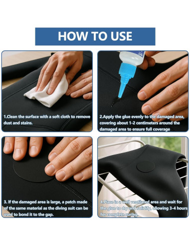Kit de Reparación de Trajes de Neopreno DINGSEN 60g Adhesivo