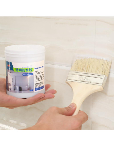 Adhesivo Transparente Impermeable Biaoyun 500g para Baño