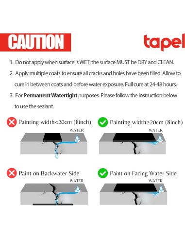 Sellador Impermeable de Caucho Líquido Tapel 1kg - Blanco UV