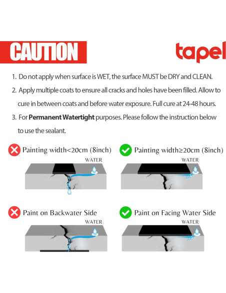 Sellador Impermeable de Caucho Líquido Tapel 1kg - Blanco UV