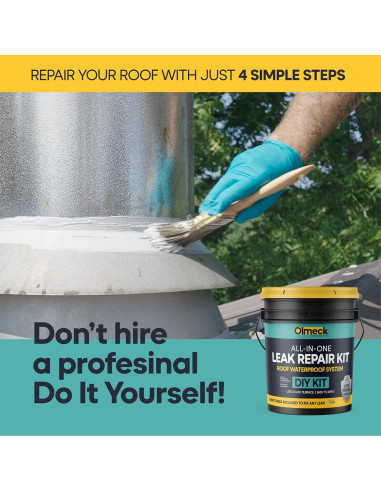 Kit de Sellador Impermeable Olmeck - Caucho Líquido 10 kg