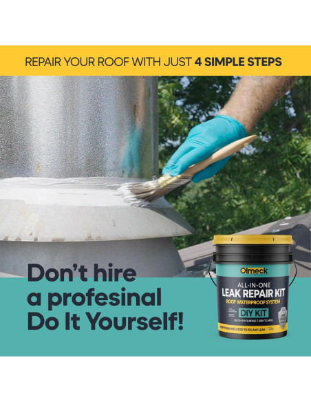 Kit de Sellador Impermeable Olmeck - Caucho Líquido 10 kg