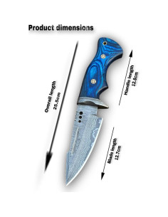 Cuchillo de Caza FAIQENTERPRICE Buck Hunter Damasco 25.4 cm 2