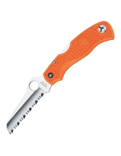 Cuchillo de Rescate Spyderco C45SOR Naranja 23.6 cm Serrado