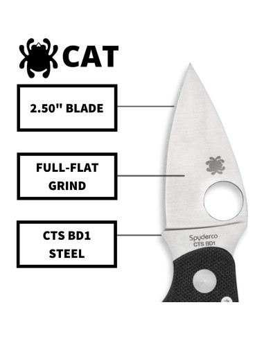 Cuchillo Plegable Spyderco Cat C129GP 6.35 cm Acero Inoxidable
