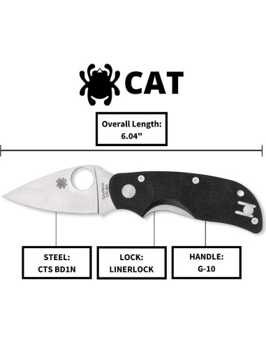 Cuchillo Plegable Spyderco Cat C129GP 6.35 cm Acero Inoxidable