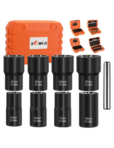 Juego de Extractores de Tuercas XEWEA 9 Piezas 1/2" Drive