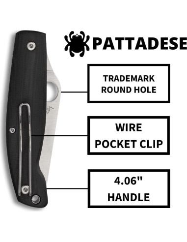 Cuchillo Plegable Spyderco Pattadese 8.03 cm Acero M390