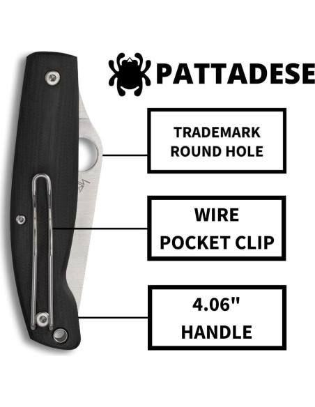 Cuchillo Plegable Spyderco Pattadese 8.03 cm Acero M390