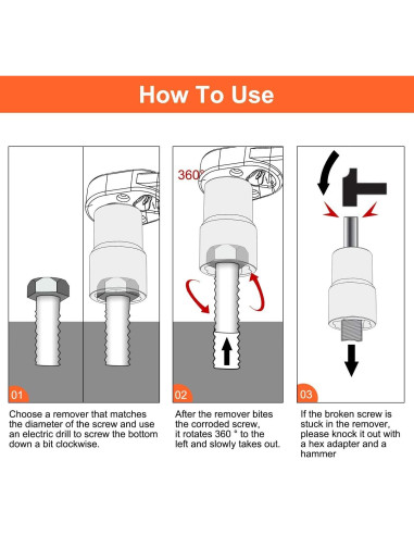Juego de Extractores de Tuercas XEWEA 9 Piezas 1/2" Drive