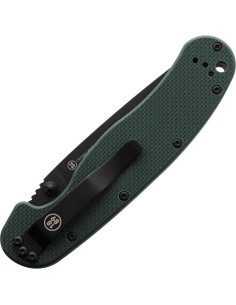 Cuchillo Plegable Ontario Rat I, Hoja S35VN 8.89 cm, Mango G-10 Verde 2