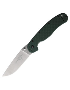 Cuchillo Plegable Ontario Rat I, Acero S35VN, Mango G-10 Verde