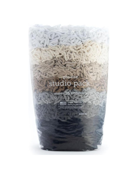 Kit de Tejido de Posavasos Friendly Loom - Algodón Neutro 48 Piezas