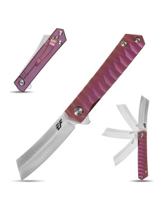 Cuchillo Plegable Eafengrow EF97 Acero D2 Mango Titanio 20.3 cm