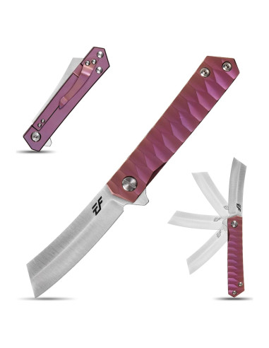 Cuchillo Plegable Eafengrow EF97 Acero D2 Mango Titanio 20.3 cm