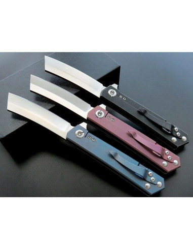 Cuchillo Plegable Eafengrow EF97 Acero D2 Mango Titanio 20.3 cm