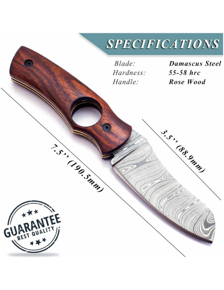 Cuchillo Cortador de Cigarros AR Knife Plegable Damasco 19.05 cm