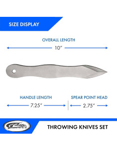 Conjunto de cuchillos de acero inoxidable SZCO 3 piezas 25.4 cm 2