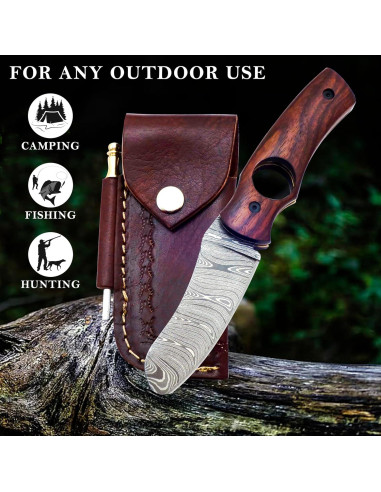 Cuchillo Cortador de Cigarros AR Knife Plegable Damasco 19.05 cm