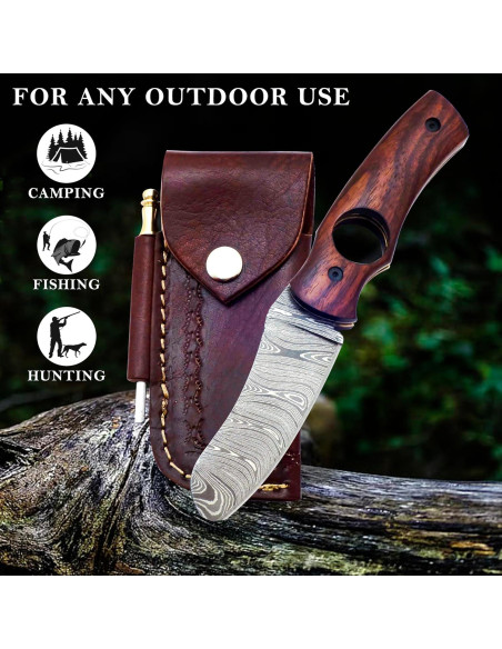 Cuchillo Cortador de Cigarros AR Knife Plegable Damasco 19.05 cm