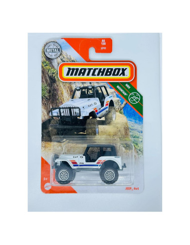 Matchbox Jeep 4x4 Blanco MBX Mountain 2022 Escala 1:64