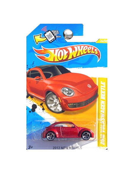 Hot Wheels Volkswagen Beetle 2012 Rojo Metálico 1:64