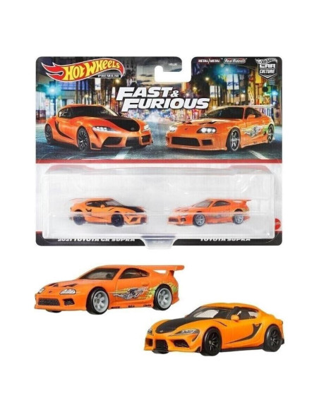 Hot Wheels HKF54 Pack 2 Coches Rápido y Furioso Toyota Supra
