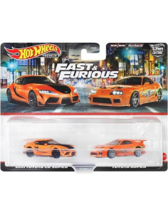 Hot Wheels HKF54 Pack 2 Coches Rápido y Furioso Toyota Supra 2