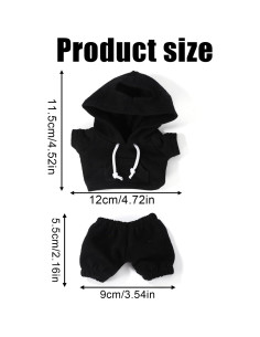 Conjunto de Sudadera para Muñeca Lyreh - Color Negro 2