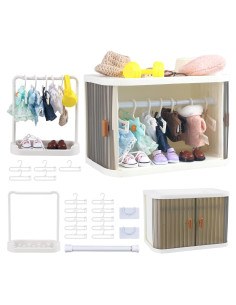 Armario Plegable para Ropa de Muñecas Walant 15/17cm con Estante