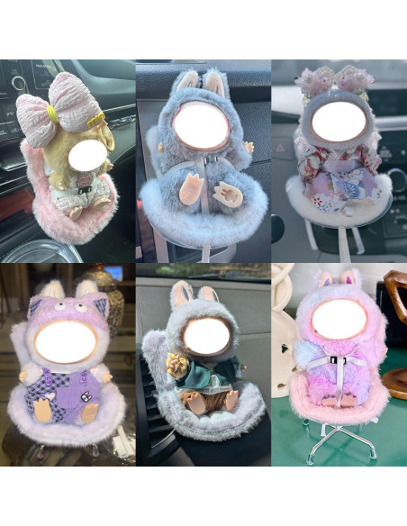 Asiento de Coche La-bubu Azul para Muñecas 17cm - Decorativo