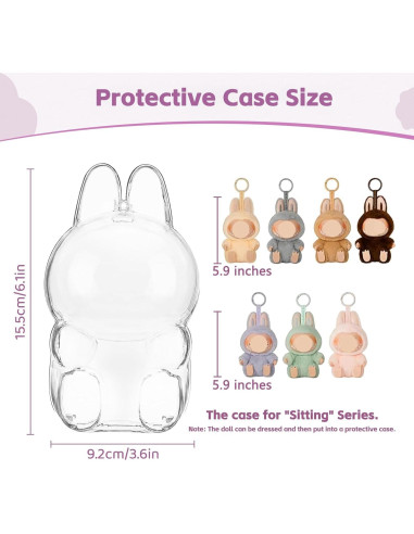 Estuche Protector Transparente Fommt DCL para Muñecas