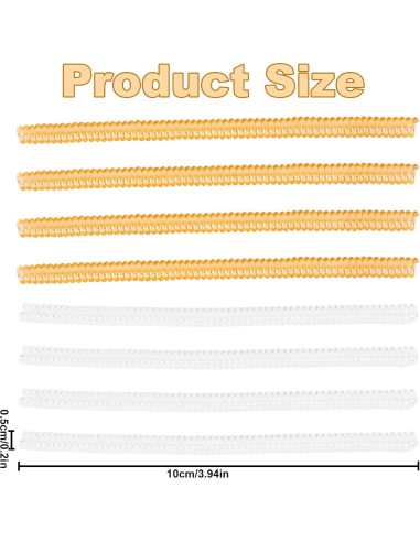 8 Clips de Llaveros de Muñeca Penitue - Antipérdida Amarillo/Blanco