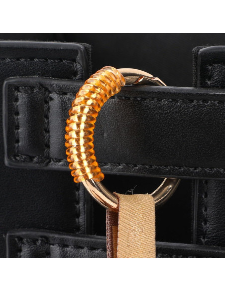 8 Clips de Llaveros de Muñeca Penitue - Antipérdida Amarillo/Blanco