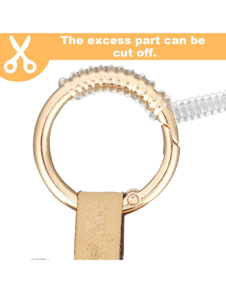 8 Clips de Llaveros de Muñeca Penitue - Antipérdida Amarillo/Blanco