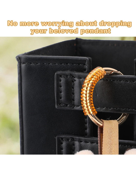 8 Clips de Llaveros de Muñeca Penitue - Antipérdida Amarillo/Blanco