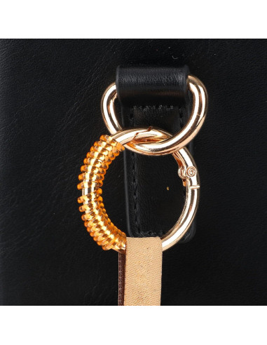 8 Clips de Llaveros de Muñeca Penitue - Antipérdida Amarillo/Blanco