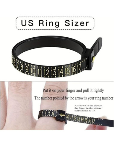 Medidor de Tamaño de Anillo Reutilizable UNIMERCADO 1-17