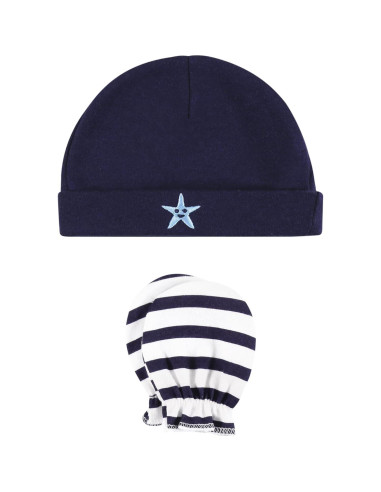 Conjunto gorro y mitones algodón unisex Hudson Baby 0-6 meses