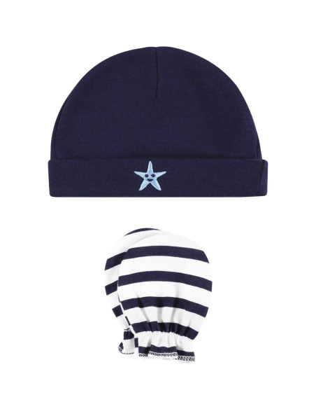 Conjunto gorro y mitones algodón unisex Hudson Baby 0-6 meses