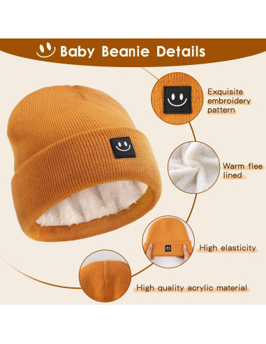 Conjunto de gorro, mitones y bufanda para bebés - Térmico