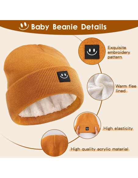 Conjunto de gorro, mitones y bufanda para bebés - Térmico
