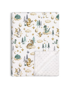 Manta de Bebé Buerhanerry Dragón 76x102 cm Franela Suave