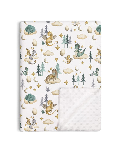 Manta de Bebé Buerhanerry Dragón 76x102 cm Franela Suave