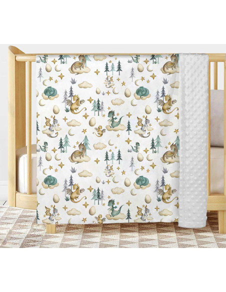 Manta de Bebé Buerhanerry Dragón 76x102 cm Franela Suave