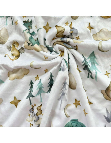 Manta de Bebé Buerhanerry Dragón 76x102 cm Franela Suave