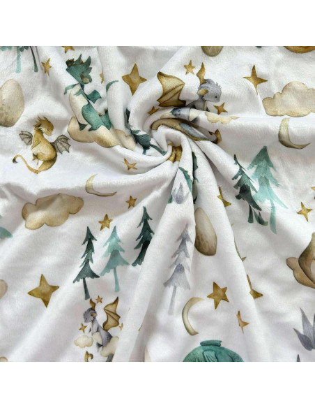 Manta de Bebé Buerhanerry Dragón 76x102 cm Franela Suave