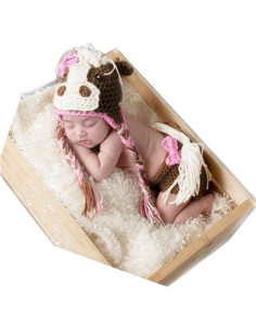 Accesorios de Fotografía para Bebés Unisex - Sombrero y Pantalón 2