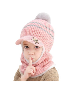 Conjunto de gorro y bufanda de invierno Genérico para bebés